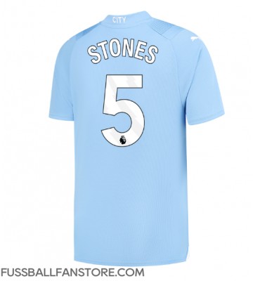 Manchester City John Stones #5 Replik Heimtrikot 2023-24 Kurzarm